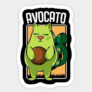 Avocado - Avocato Funny Cat Pun Cute Guacamole Sticker